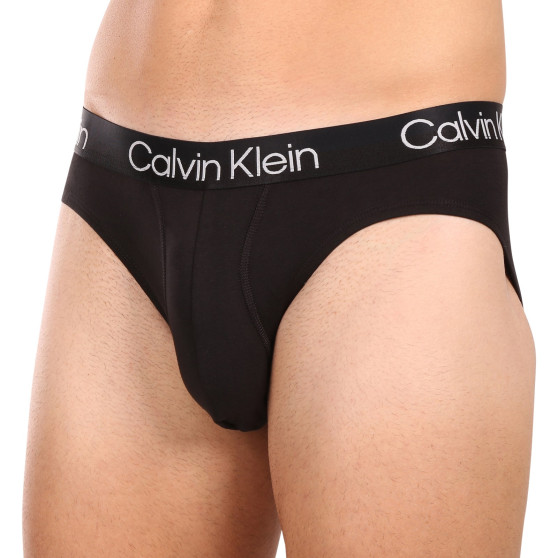 3PACK Fekete Calvin Klein férfi slip alsónadrág (NB2969A-7VI)
