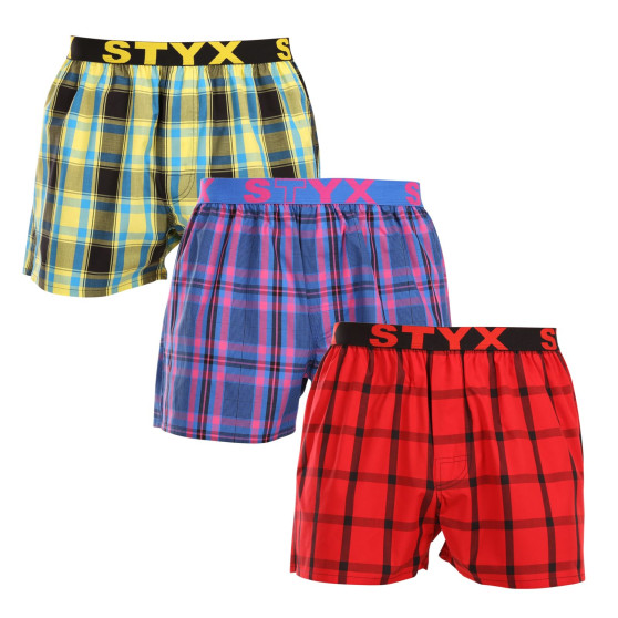 3PACK Tarka férfi klasszikus boxeralsó Styx sport gumi (3B103133)