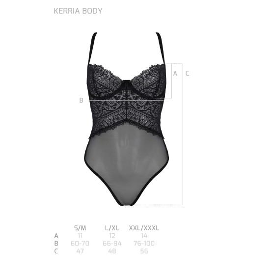 Passion Fekete  body női (Kerria body)