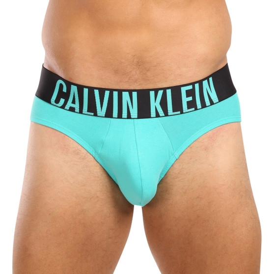 3PACK Férfi slip alsónadrág Calvin Klein tarka (NB3607A-LXP)