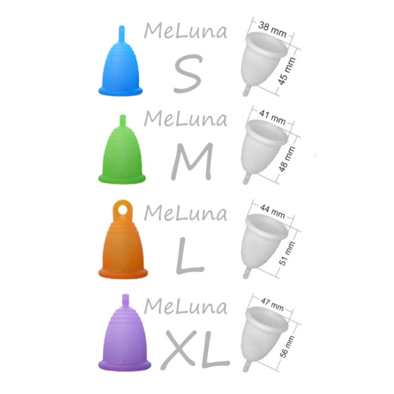 Menstruációs kehely Me Luna Soft XL golyóval rózsaszínű (MELU004)