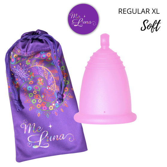 Menstruációs kehely Me Luna Soft XL golyóval rózsaszínű (MELU004)