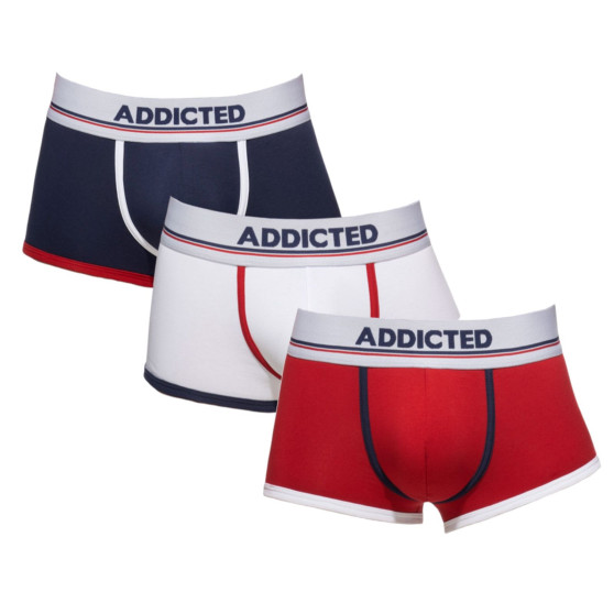 3PACK Férfi boxeralsó Addicted több színű (AD1009P-3COL)