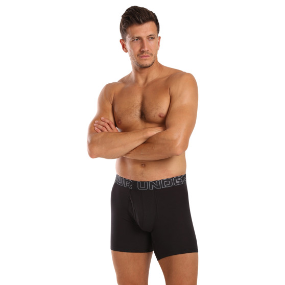 3PACK fekete Under Armour férfi boxeralsó (1383889 001)