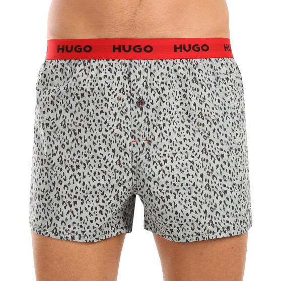 3PACK tarka HUGO férfi klasszikus boxeralsó (50518079 972)