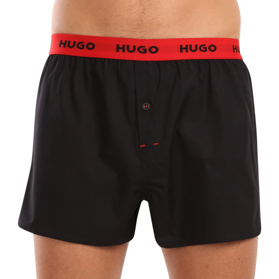 3PACK tarka HUGO férfi klasszikus boxeralsó (50518079 972)