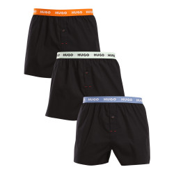 3PACK fekete HUGO férfi klasszikus boxeralsó (50518079 961)