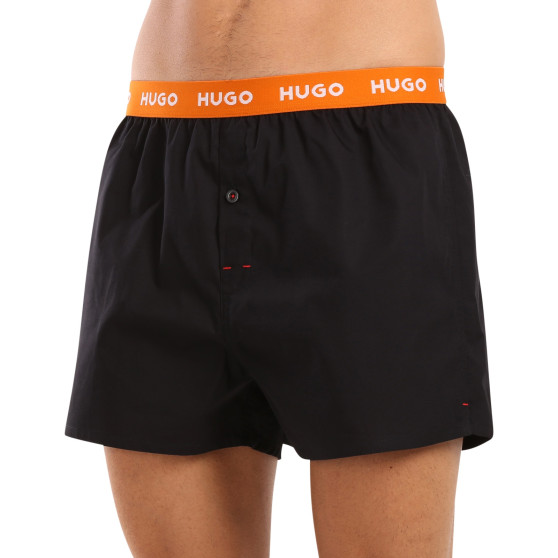 3PACK fekete HUGO férfi klasszikus boxeralsó (50518079 961)