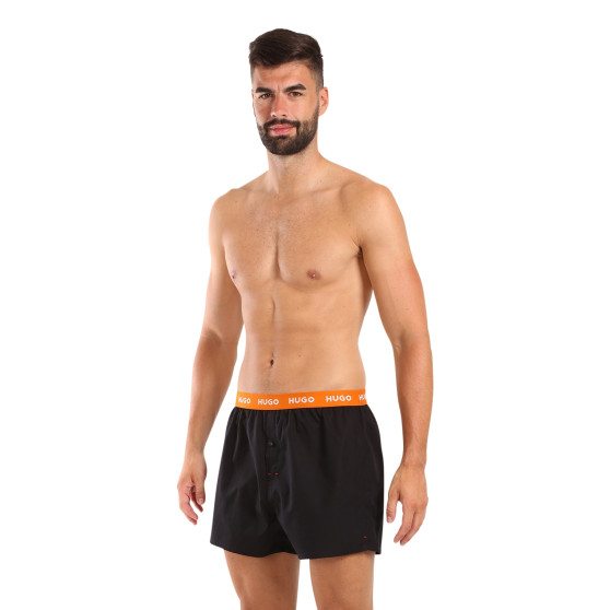 3PACK fekete HUGO férfi klasszikus boxeralsó (50518079 961)