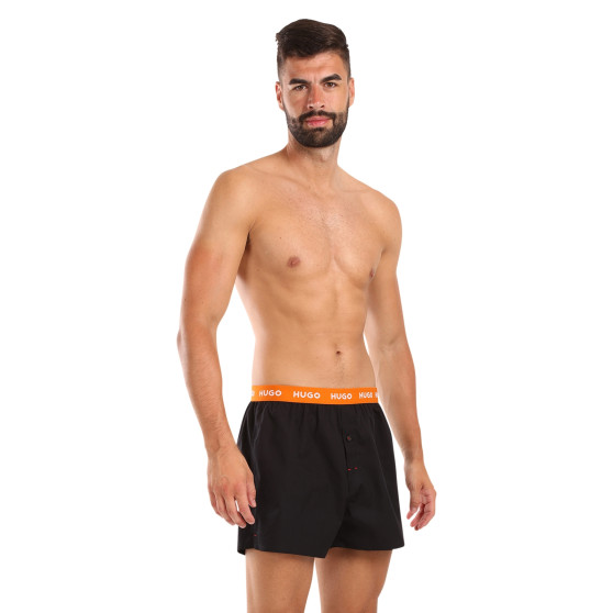 3PACK fekete HUGO férfi klasszikus boxeralsó (50518079 961)