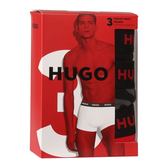 3PACK többszínű HUGO férfi boxeralsó (50517894 974)