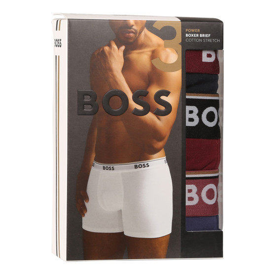 3PACK többszínű BOSS férfi boxeralsó (50517828 984)