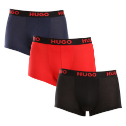 3PACK többszínű HUGO férfi boxeralsó (50496723 982)