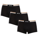 3PACK fekete BOSS férfi boxeralsó (50516542 001)