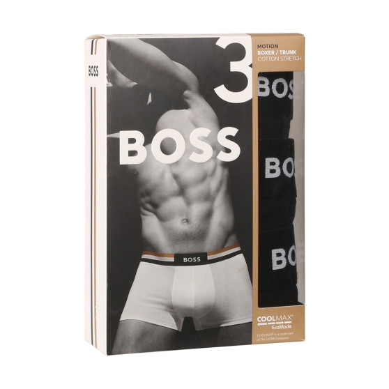 3PACK fekete BOSS férfi boxeralsó (50516542 001)