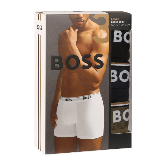 3PACK többszínű BOSS férfi boxeralsó (50517828 983)