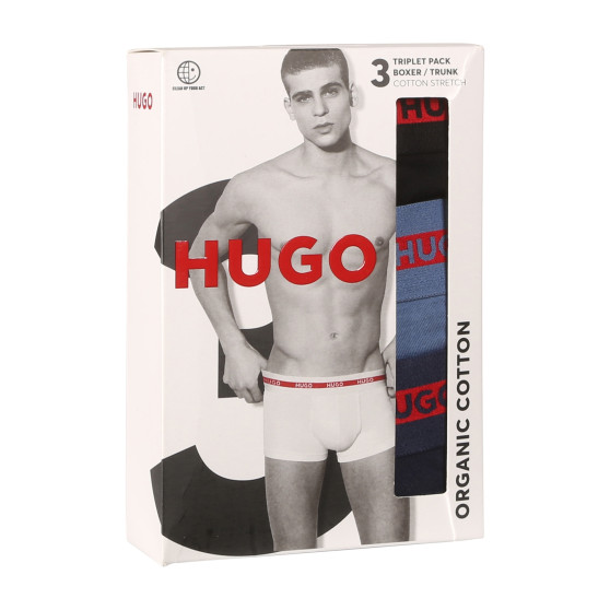 3PACK többszínű HUGO férfi boxeralsó (50517883 970)