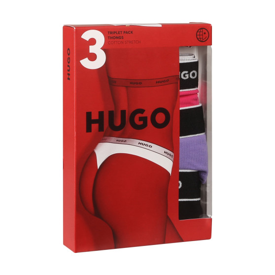 3PACK tarka HUGO női tanga (50480150 962)