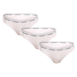 3PACK fehér Calvin Klein női alsók (QD5207E-100)