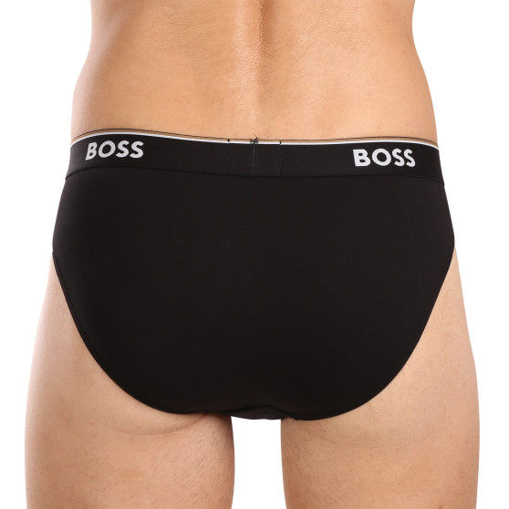 3PACK Fekete BOSS férfi slip alsónadrág (50510679 001)