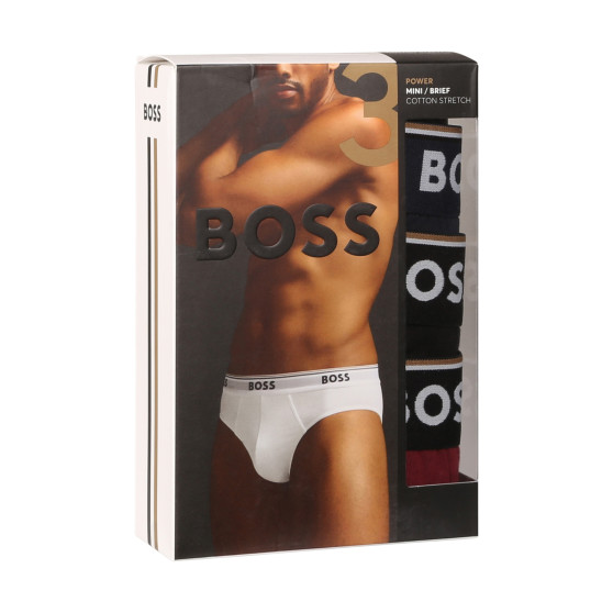 3PACK Fekete BOSS férfi slip alsónadrág (50510679 001)