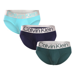 3PACK Férfi slip alsónadrág Calvin Klein tarka (NB3129A-N2M)