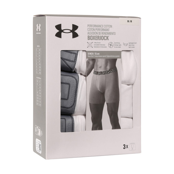 3PACK fehér Under Armour férfi boxeralsó (1383889 100)