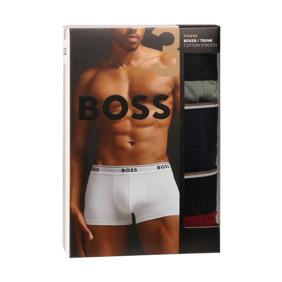 3PACK többszínű BOSS férfi boxeralsó (50517827 967)