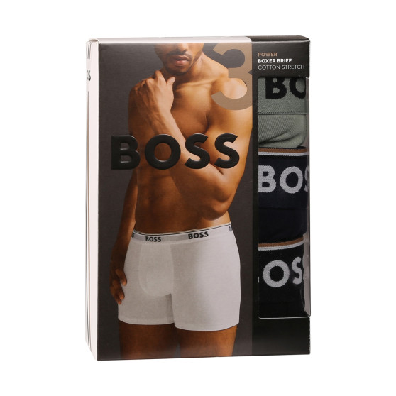 3PACK többszínű BOSS férfi boxeralsó (50514998 982)