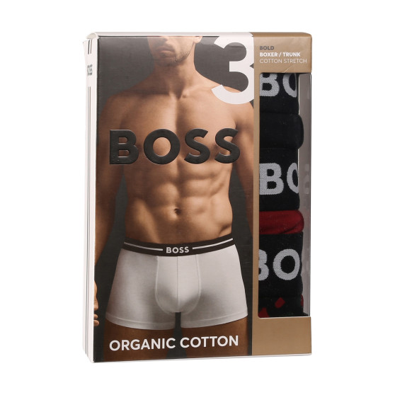 3PACK többszínű BOSS férfi boxeralsó (50514998 982)