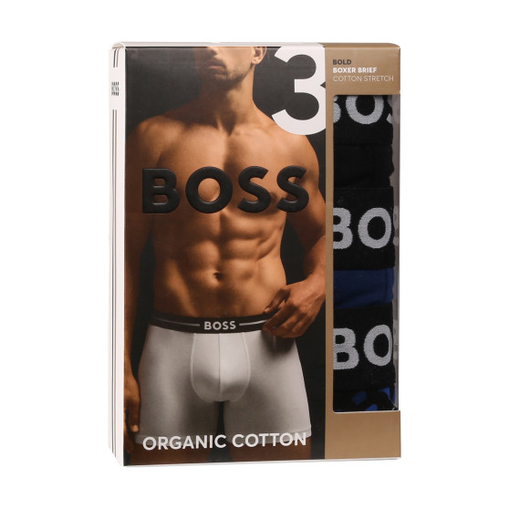 3PACK többszínű BOSS férfi boxeralsó (50514998 982)