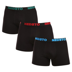 3PACK fekete Nedeto férfi boxeralsó (3NB003b)