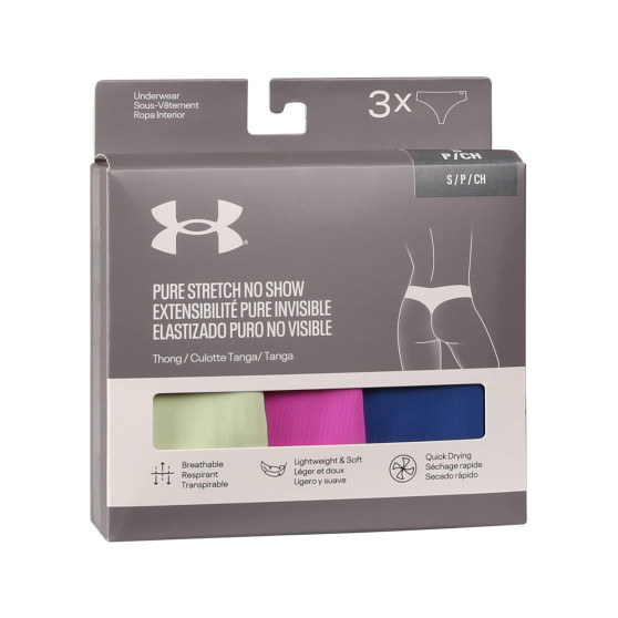 3PACK tarka Under Armour női tanga (1383893 383)