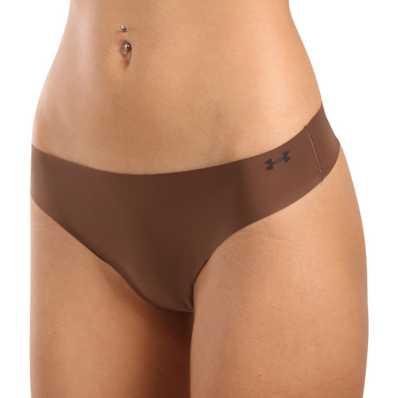 3PACK női tanga Under Armour barna (1383893 625)