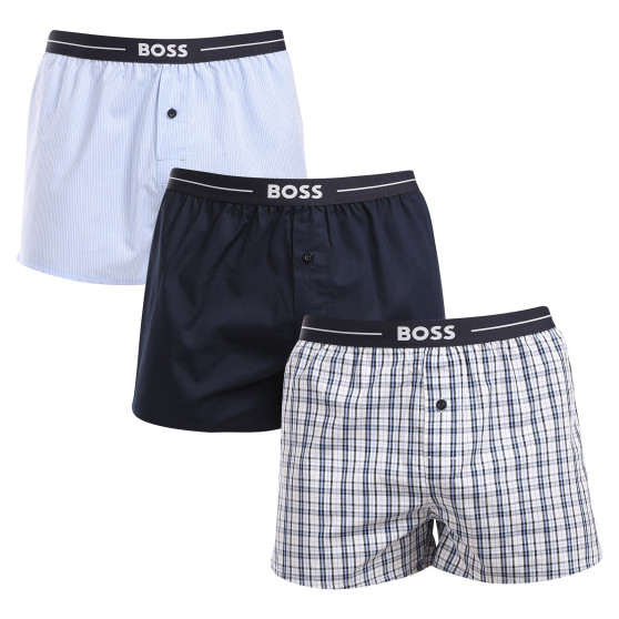 3PACK tarka BOSS férfi klasszikus boxeralsó (50505677 472)