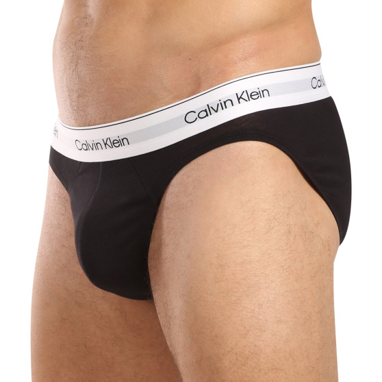 3PACK Fekete Calvin Klein férfi slip alsónadrág (NB3961A-UB1)