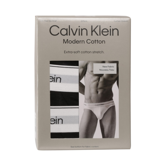 3PACK Fekete Calvin Klein férfi slip alsónadrág (NB3961A-UB1)