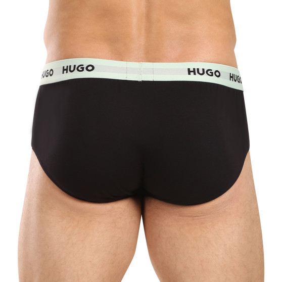 3PACK Fekete HUGO férfi slip alsónadrág (50517879 961)