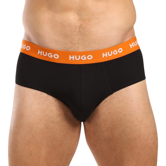 3PACK Fekete HUGO férfi slip alsónadrág (50517879 961)