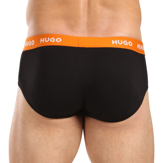 3PACK Fekete HUGO férfi slip alsónadrág (50517879 961)