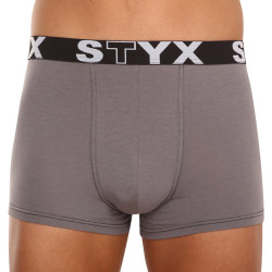 Nagyméretű sötét szürke férfi boxeralsó Styx sport gumi (R1063)