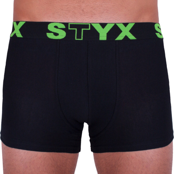 5PACK férfi boxeralsó Styx sport gumi túlméretezett fekete (5R960)