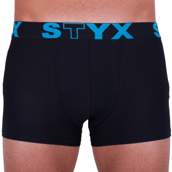 5PACK férfi boxeralsó Styx sport gumi túlméretezett fekete (5R960)