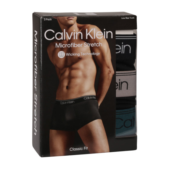 3PACK fekete Calvin Klein férfi boxeralsó (NB2569A-Q7E)