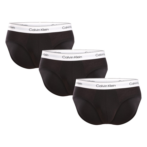 3PACK Fekete Calvin Klein férfi slip alsónadrág (NB3962A-UB1)