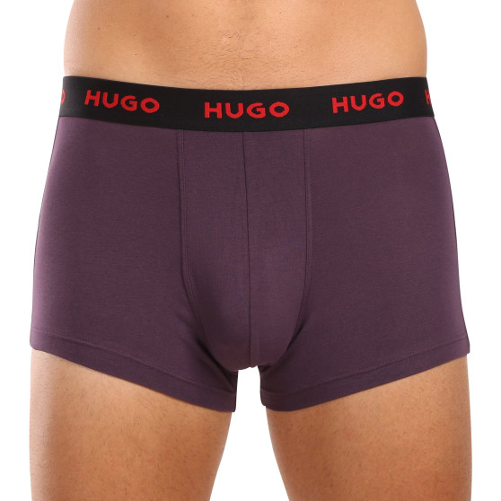 3PACK többszínű HUGO férfi boxeralsó (50517878 987)