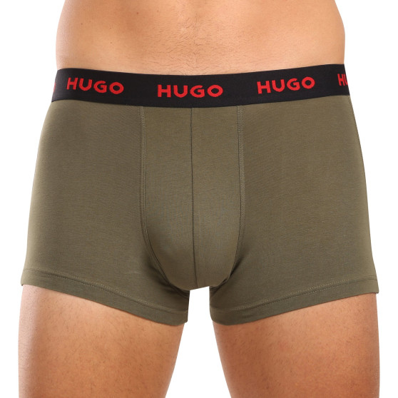 3PACK többszínű HUGO férfi boxeralsó (50517878 987)