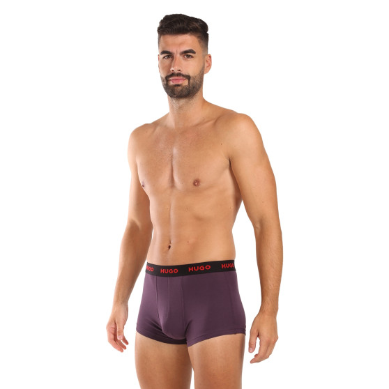 3PACK többszínű HUGO férfi boxeralsó (50517878 987)