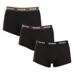 3PACK fekete HUGO férfi boxeralsó (50517878 988)