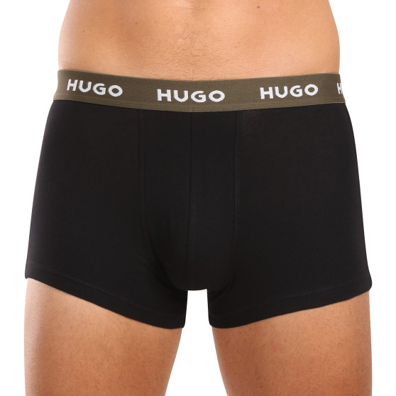 3PACK fekete HUGO férfi boxeralsó (50517878 988)